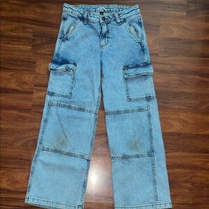 Girls Art Class Denim Cargo Jeans
